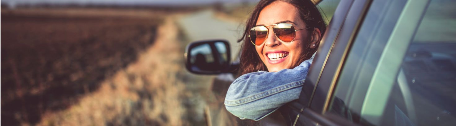 Woman in car