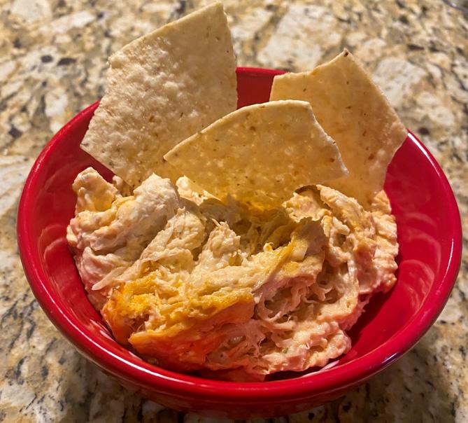 Crockpot buffalo chicken dip